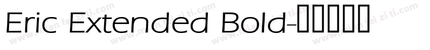 Eric Extended Bold字体转换